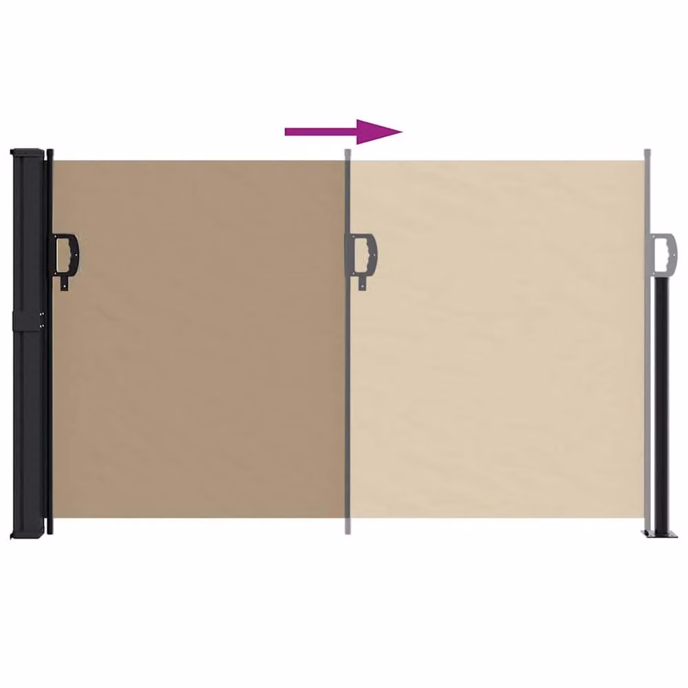 Berkfield Home Retractable Side Awning in Taupe, W/H: 117 x 300 cm – 2