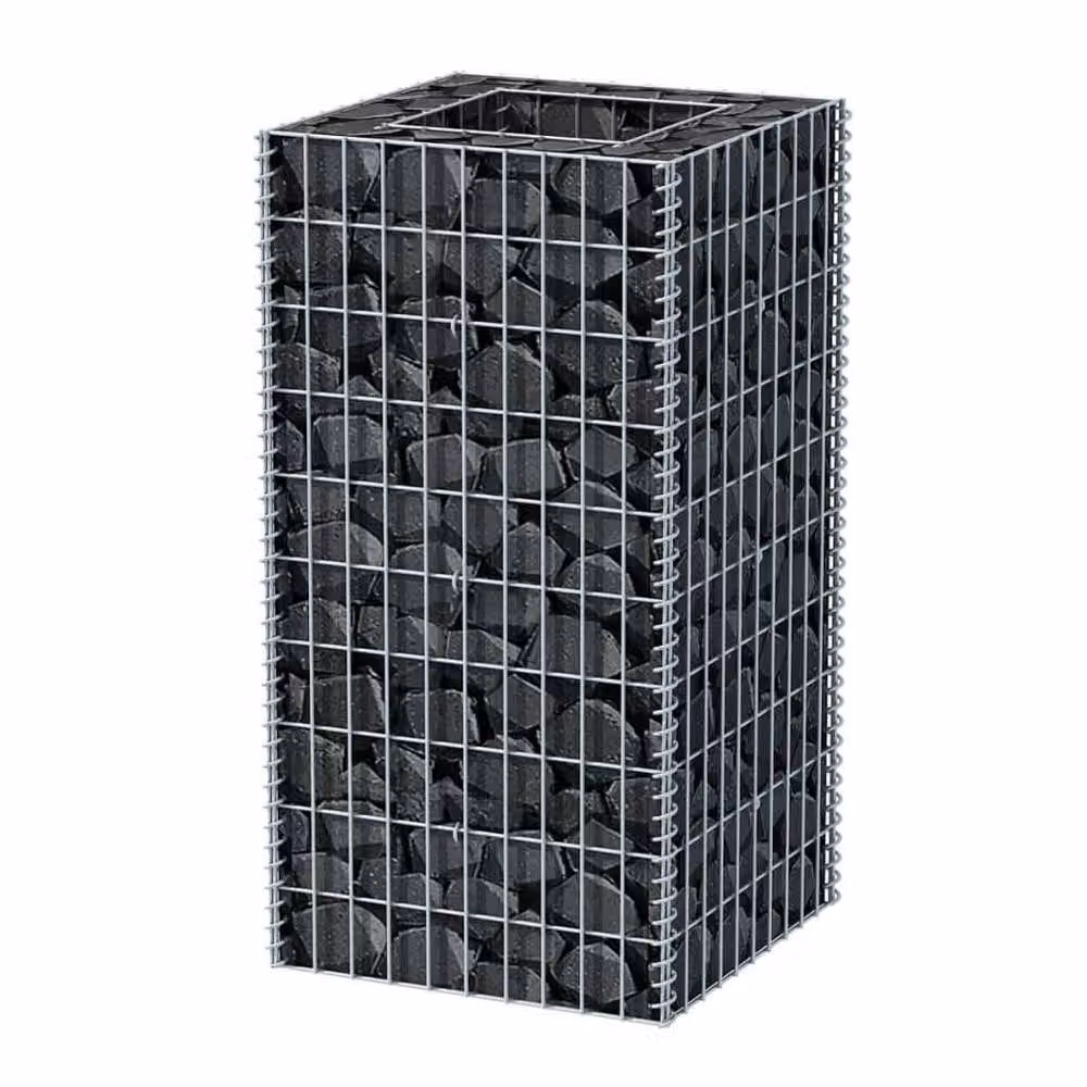 Berkfield Home Silver Galvanised Steel Gabion Raised Bed, W/D/H: 50 x 50 x 100 cm – 3