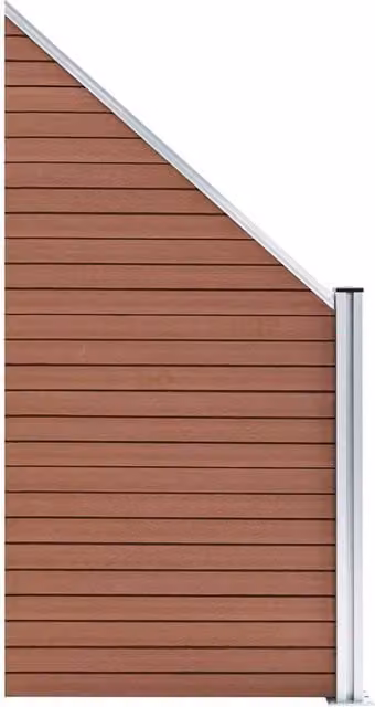 Berkfield Home Brown WPC Fence Panel W: 95 cm, H: 105-180 cm