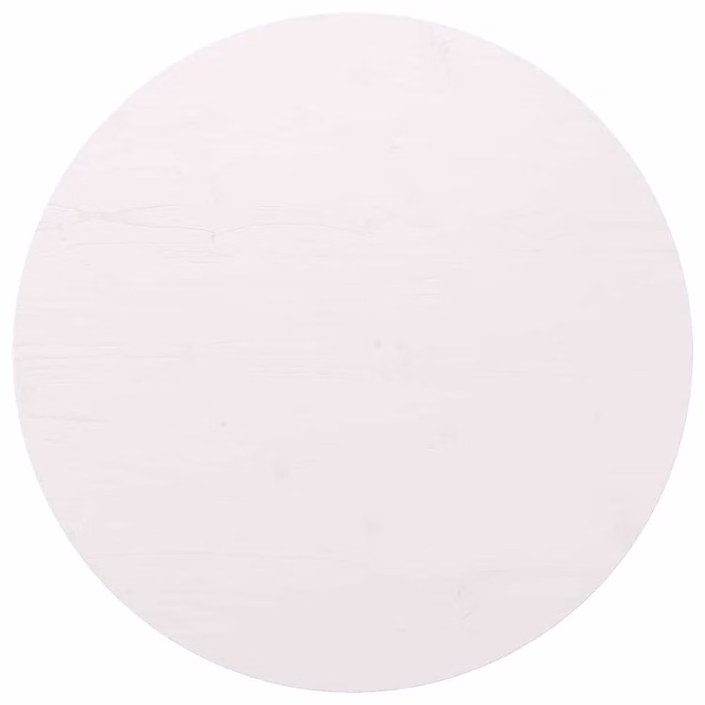 Berkfield Home White Solid Wood Pine Table Top, Diameter: 90 cm