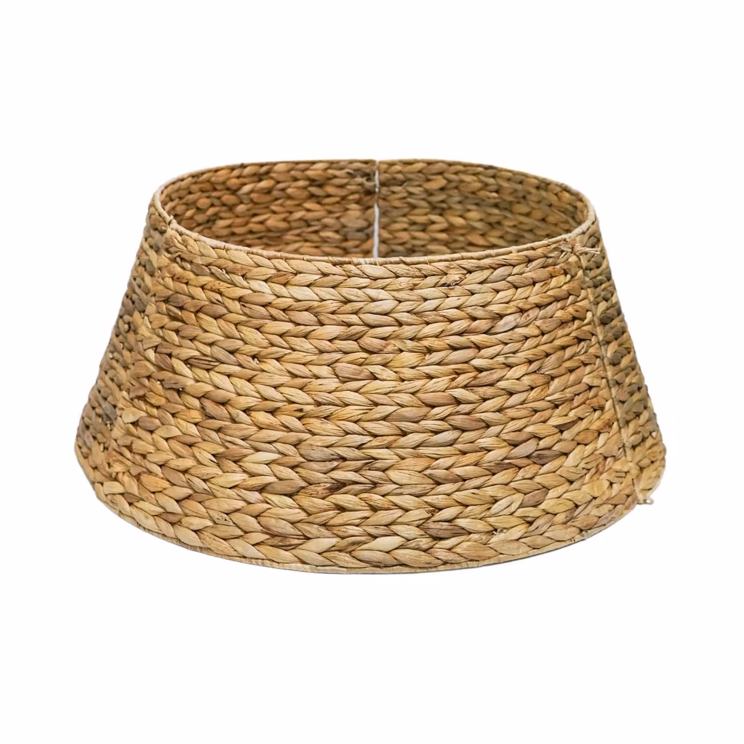 Ivyline Round Water Hyacinth Foldable Tree Skirt in Natural Beige and Brown, W: 62 cm, H: 26 cm – 2