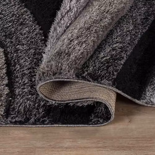 Desire Rugs Modern Soft Waves Shimmer Shaggy Area Rug, Grey, W: 200 cm, L: 290 cm – 5