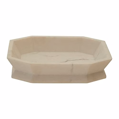 Orsina Riviera Marble Effect Soap Dish in Grey and White – 1