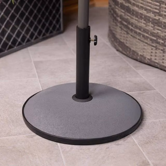 Charles Bentley Grey Round Concrete Parasol Base