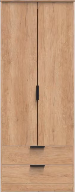 Ready Assembled 2 U Fuji 2 Door 2 Drawer Wardrobe in Natural – 1