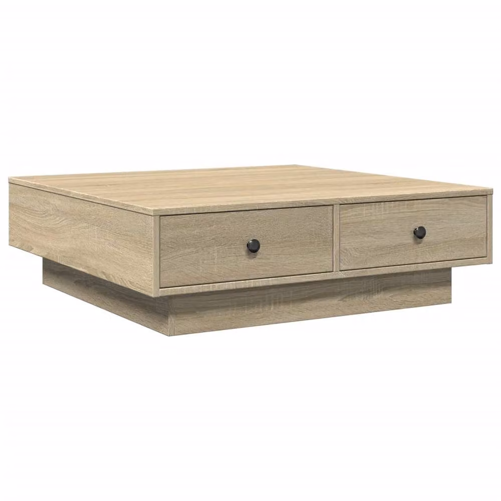Berkfield Home Sonoma Oak Coffee Table in Beige, W/D/H: 90 x 90 x 28 cm – 2