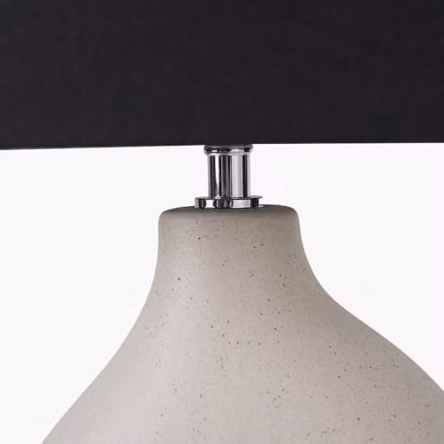 Pacific Lifestyle Ruma Abstract Boho Ceramic Table Lamp in Black – 4