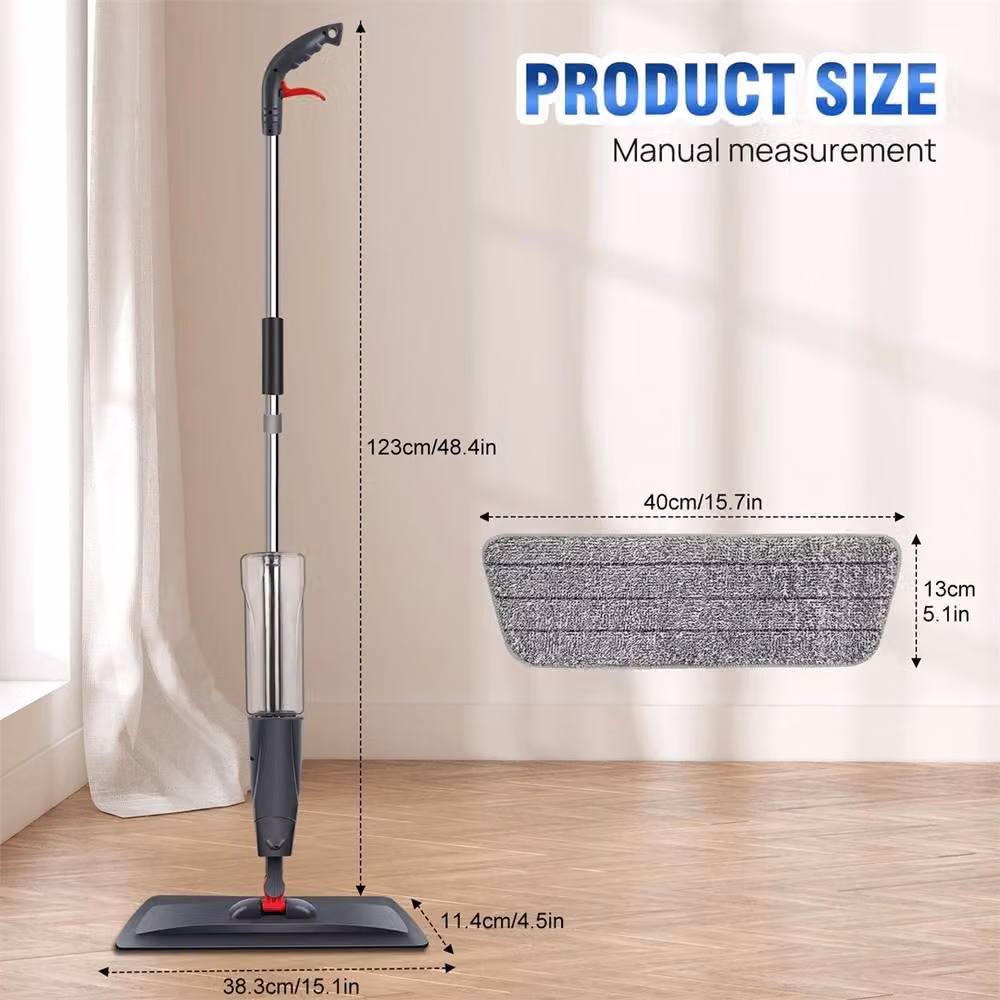 SPETLEK Grey Microfibre Spray Mop with 700ml Capacity – 2