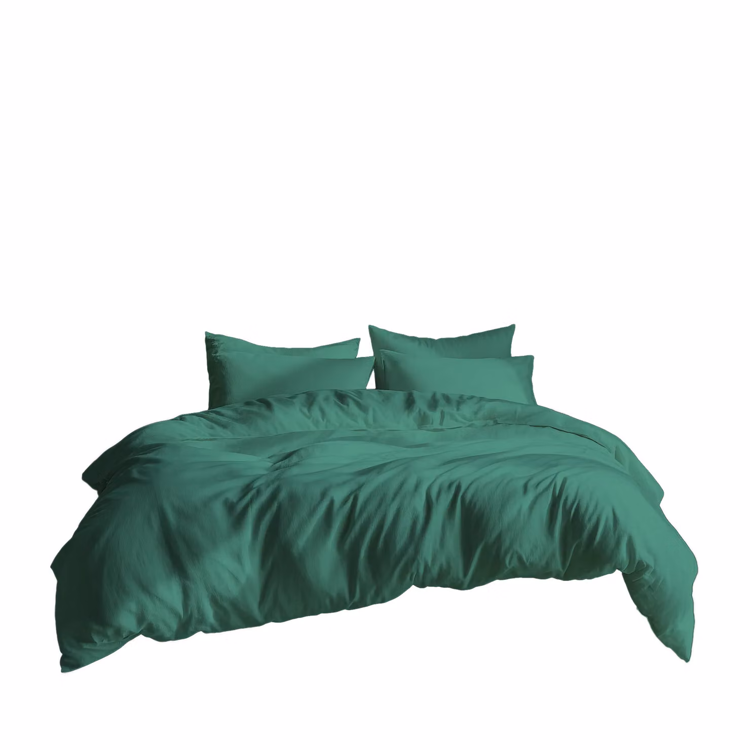 Home Sweet Home UK Plain Dyed Polycotton Duvet Cover and Pillowcase Set in Mint, Single Size, W/H: 135 x 200 cm – 2
