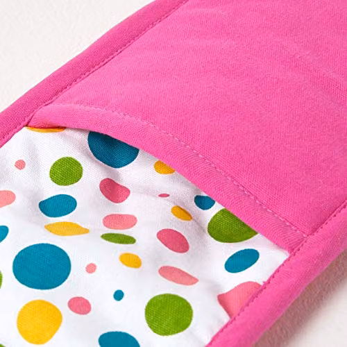 Homescapes Multi Colour Polka Dot Cotton Double Oven Glove – 2