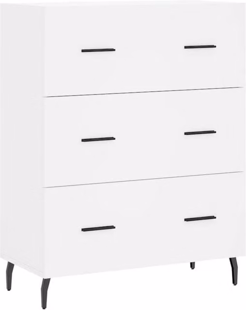 Berkfield Home Classic Sideboard in White, W/D/H: 69.5 x 34 x 90 cm