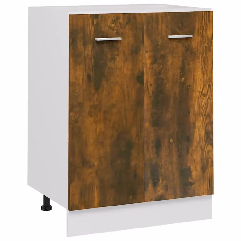 Berkfield Home Smoked Oak Bottom Kitchen Base Unit in Brown, W/D/H: 60 x 46 x 81.5 cm