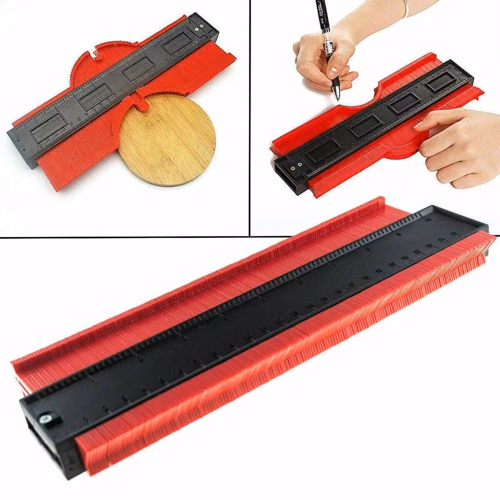 KORVIXA RED Shape Contour Duplicator Template Gauge Tracing Tool, Red, W: 1000 cm, H: 52 cm – 4