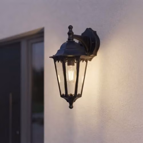 Nordlux Cardiff Black Metal Outdoor Wall Lantern with E27 Socket and IP44 Rating – 2