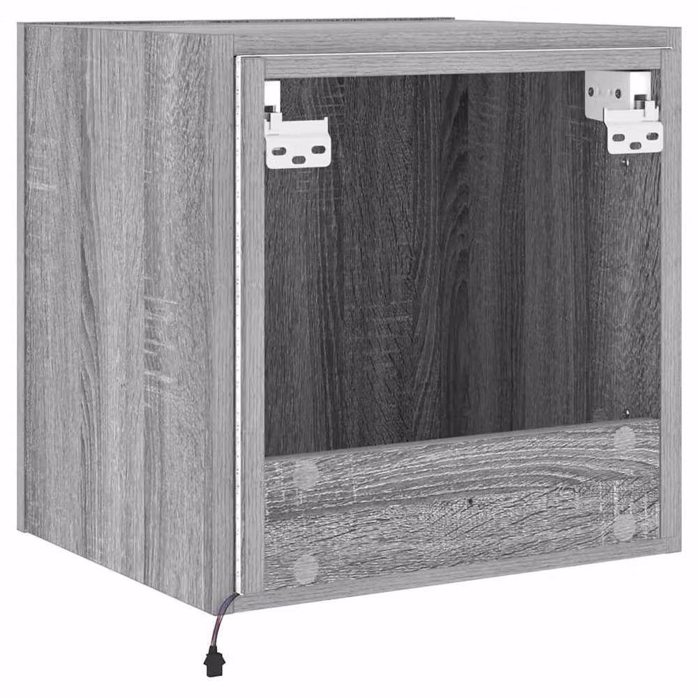Berkfield Home TV Wall Cabinet with LED Lights in Grey Sonoma, W/D/H: 40.5 x 35 x 40 cm – 3