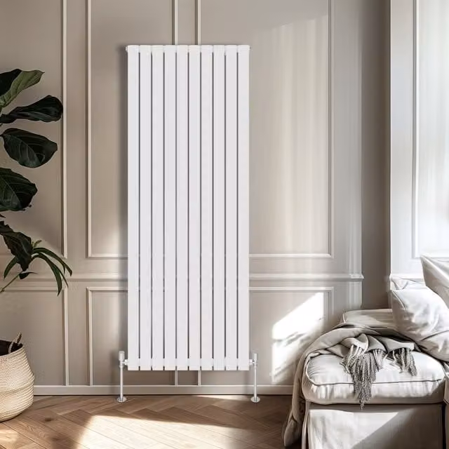 Right Radiators Single Panel Flat Vertical Radiator in White, H 180 cm x W 68 cm