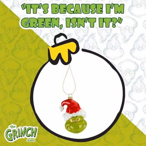 VFM e-Store Grinch 3D Christmas Tree Decoration Ornament, Green, H 10 cm x W 6.5 cm – 4
