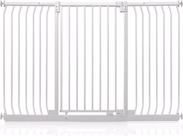 Safetots Extra Tall Elite Pressure Baby Gate, White, Extendable, Swing Door, Width: 161 cm - 170 cm