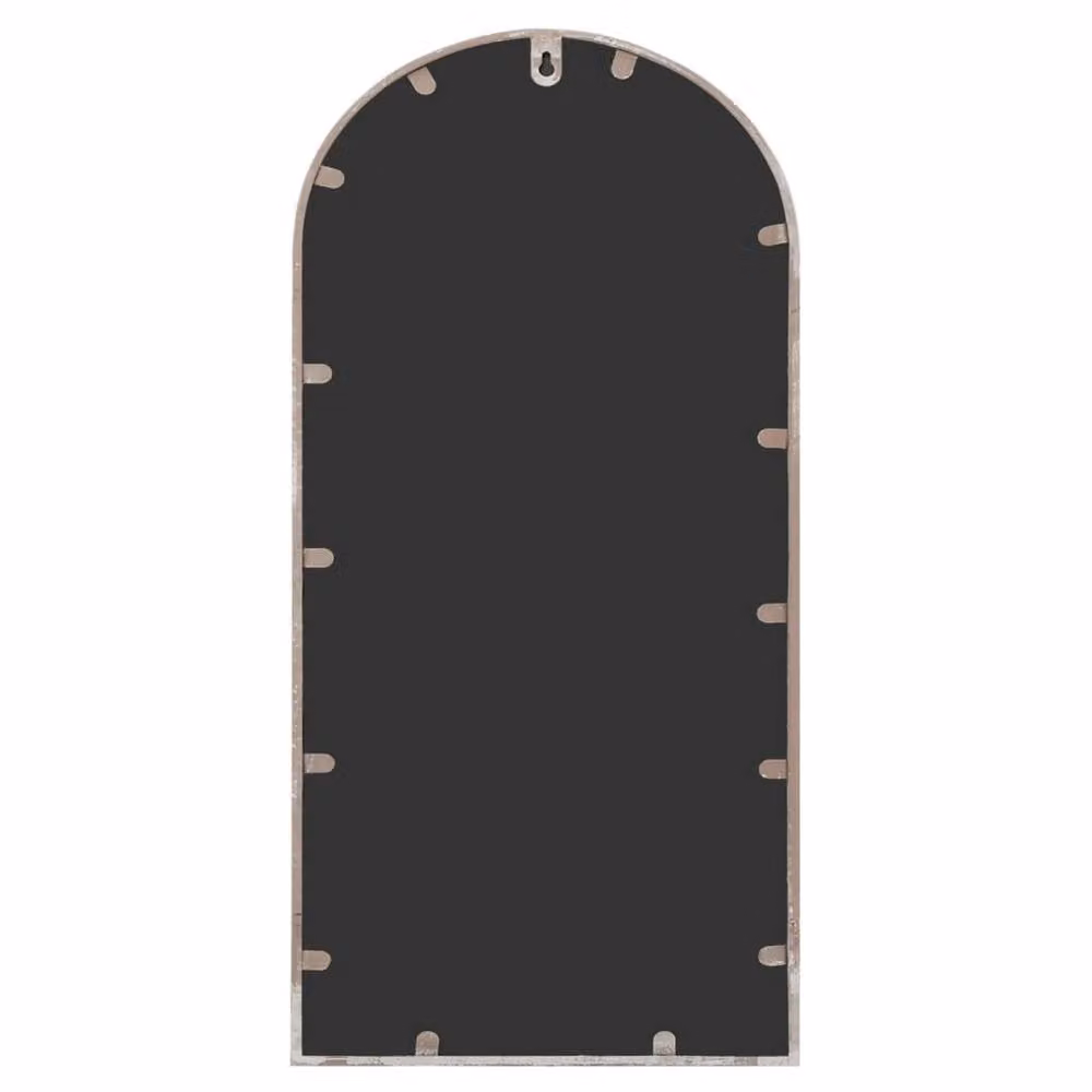 Berkfield Antique Metal Garden Wall Mirror in Sand Beige, W/H: 70 x 30 cm – 2
