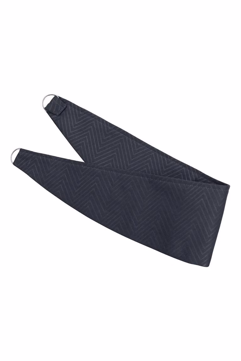 Homescapes Herringbone Curtain Tie Back Pair in Dark Grey