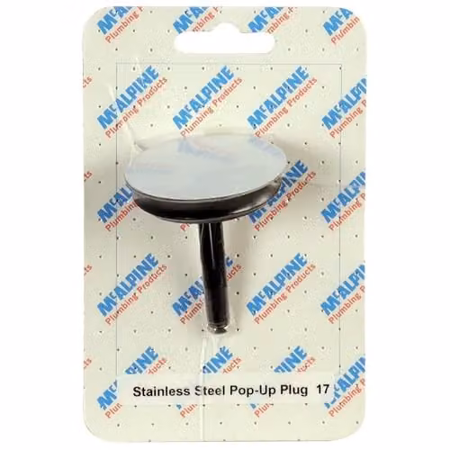 McAlpine CARD-17 Stainless Steel Pop-Up Plug in Silver Chrome