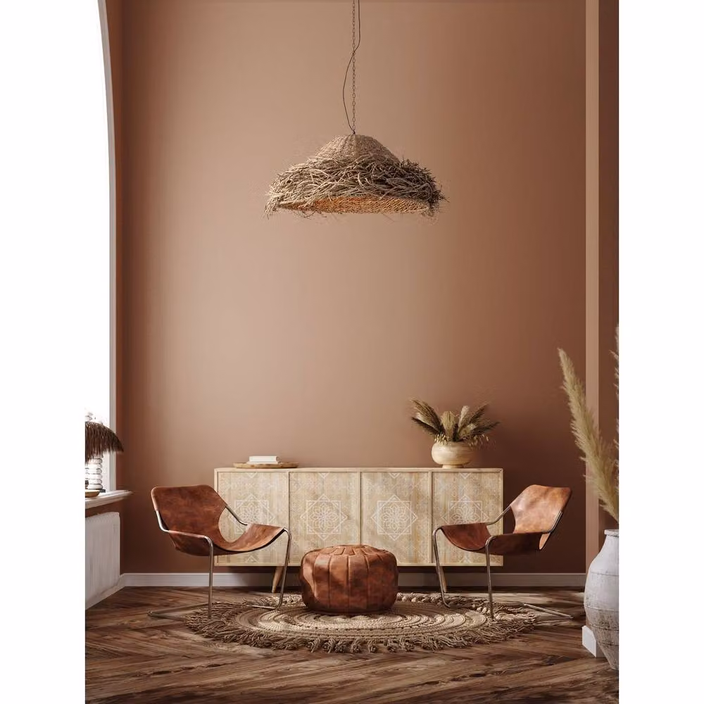 Netlighting Natu Black Rattan Dome Pendant Ceiling Light, Diameter: 65 cm, E27 12W – 2