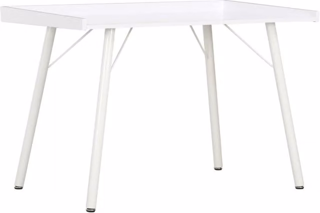 Berkfield Modern White Corner Home Office Desk W/D/H: 90 x 50 x 79 cm