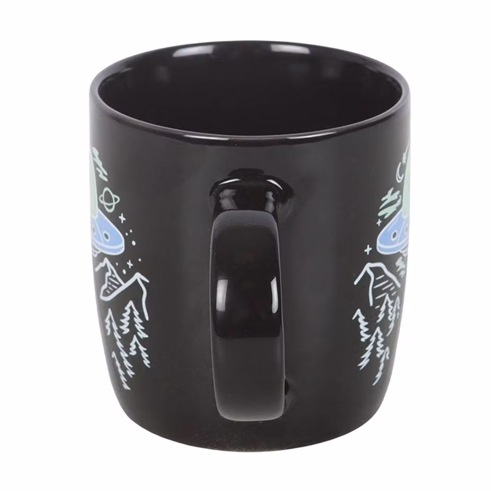 Something Different UFO Heat Changing Ceramic Mug, Black, 350ml – 3