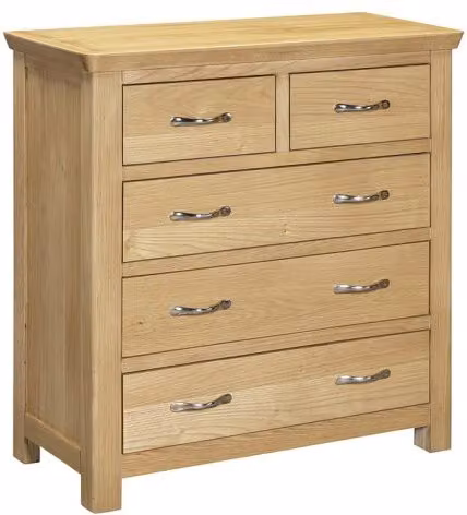 ASC Elgin 32 Drawer Light Oak Chest of Drawers with Dovetail Construction