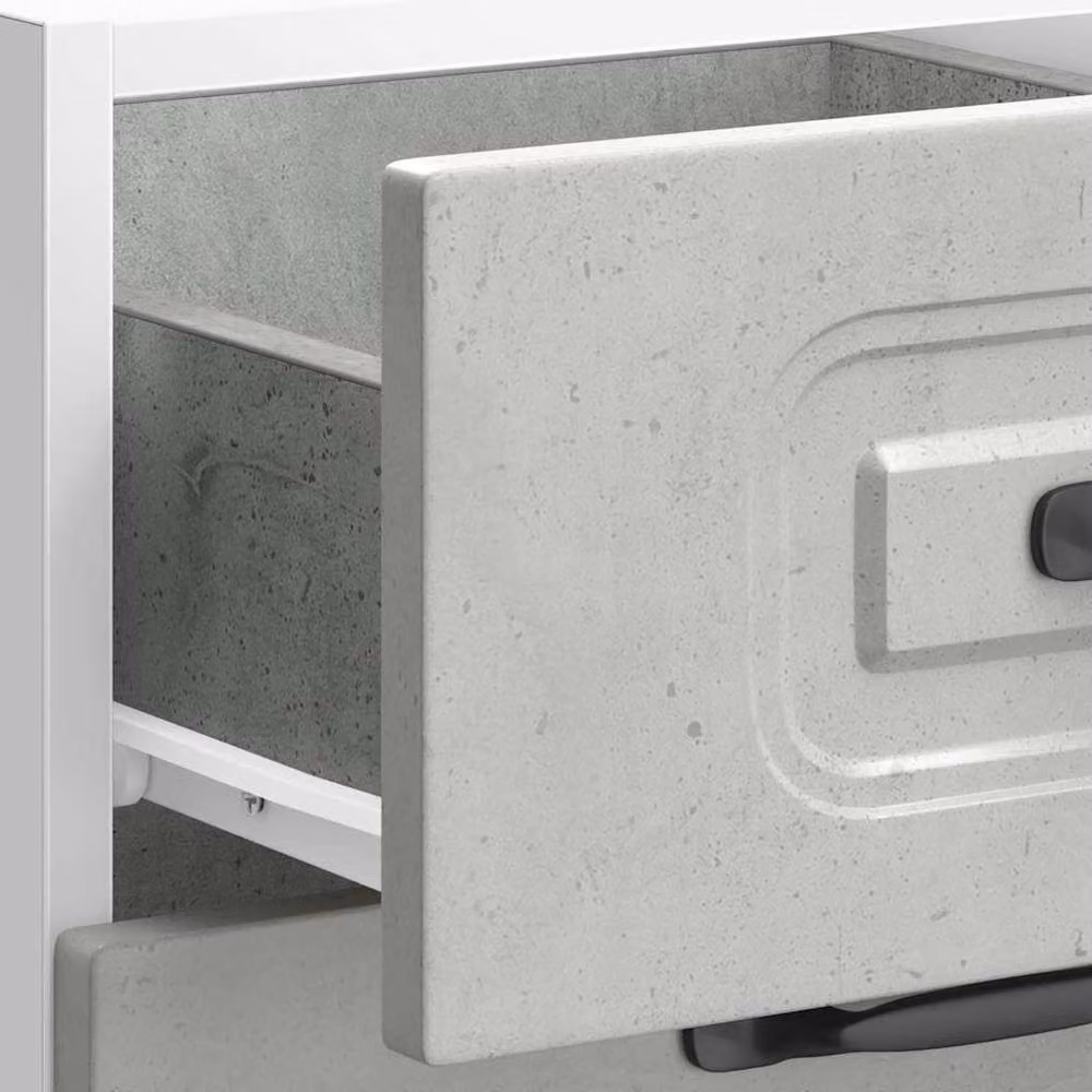 Berkfield Home Kalmar Kitchen Base Cabinet in Concrete Grey Engineered Wood, H: 81.5 cm x W: 40.0 cm x D: 46.0 cm – 3