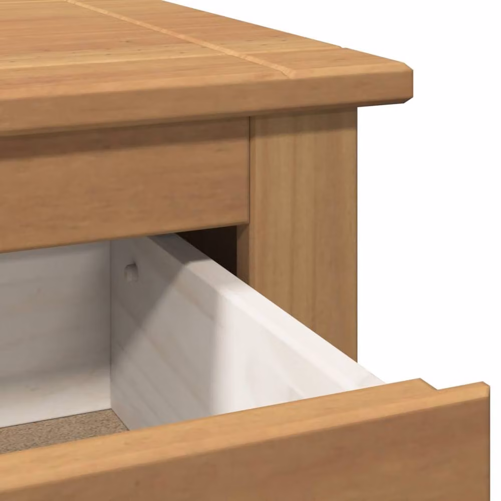 Berkfield Home Panama Sideboard with Drawers in Tan Solid Pine Wood, W/D/H: 112 x 40 x 80 cm – 4