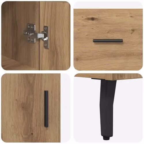 vidaXL Artisan Oak Tall Unit in Brown, W/D/H: 34.5 x 34 x 180 cm – 4