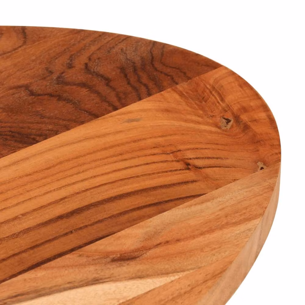 Berkfield Home Oval Solid Wood Acacia Table Top, Brown, W/D/H: 100 x 40 x 3.8 cm – 3