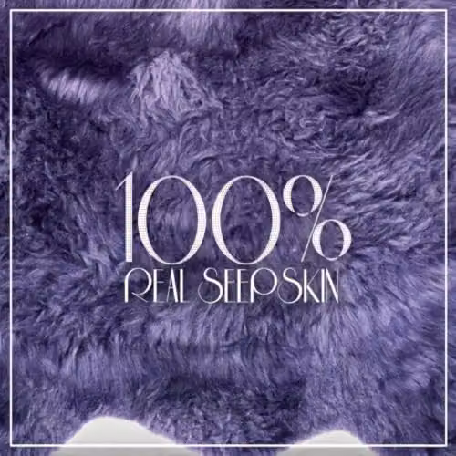 Infinity Leather Genuine Sheepskin Wool Rug in Purple, W/D: 180 x 60 cm – 5