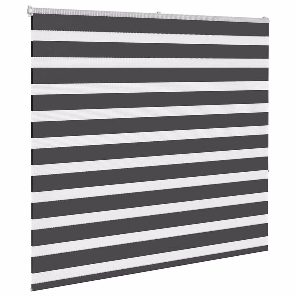Berkfield Home Black Zebra Day and Night Blind, Polyester, W: 150.9 cm, H: 155 cm – 3