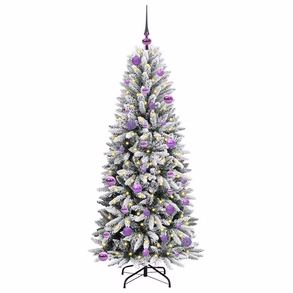 Berkfield Home Artificial Green Christmas Tree with 150 White LEDs, H 150 x W 63 x D 63 cm – 3
