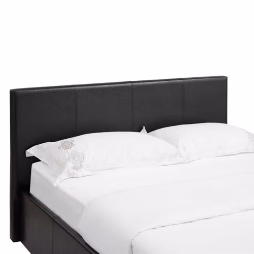 Direct Furniture Suppliers LUNA Double Ottoman Storage Bed in Black Faux Leather, H: 88.5 cm x W: 153 cm x L: 203 cm – 5