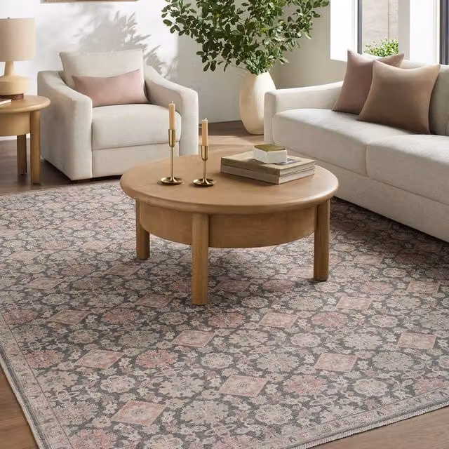 Livabliss Patrica Rodi Aurora Grey Machine Woven Rectangular Rug, W: 60 cm x L: 90 cm – 1