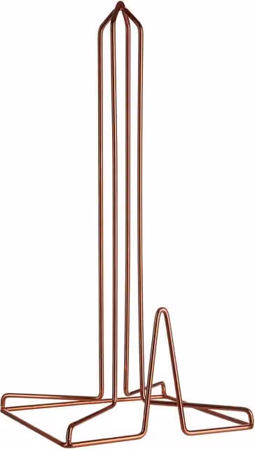 Orsina Pink Metal Freestanding Kitchen Roll Holder, W/D/H: 33.0 x 15.0 x 15.0 cm