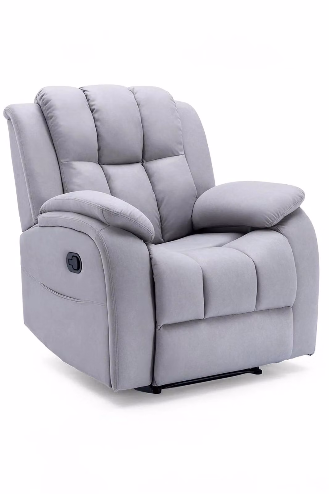 More4Homes Brookline Manual Technology Fabric Recliner Gaming Lounge Sofa Chair in Grey, W/D/H: 90 x 93 x 106 cm – 2