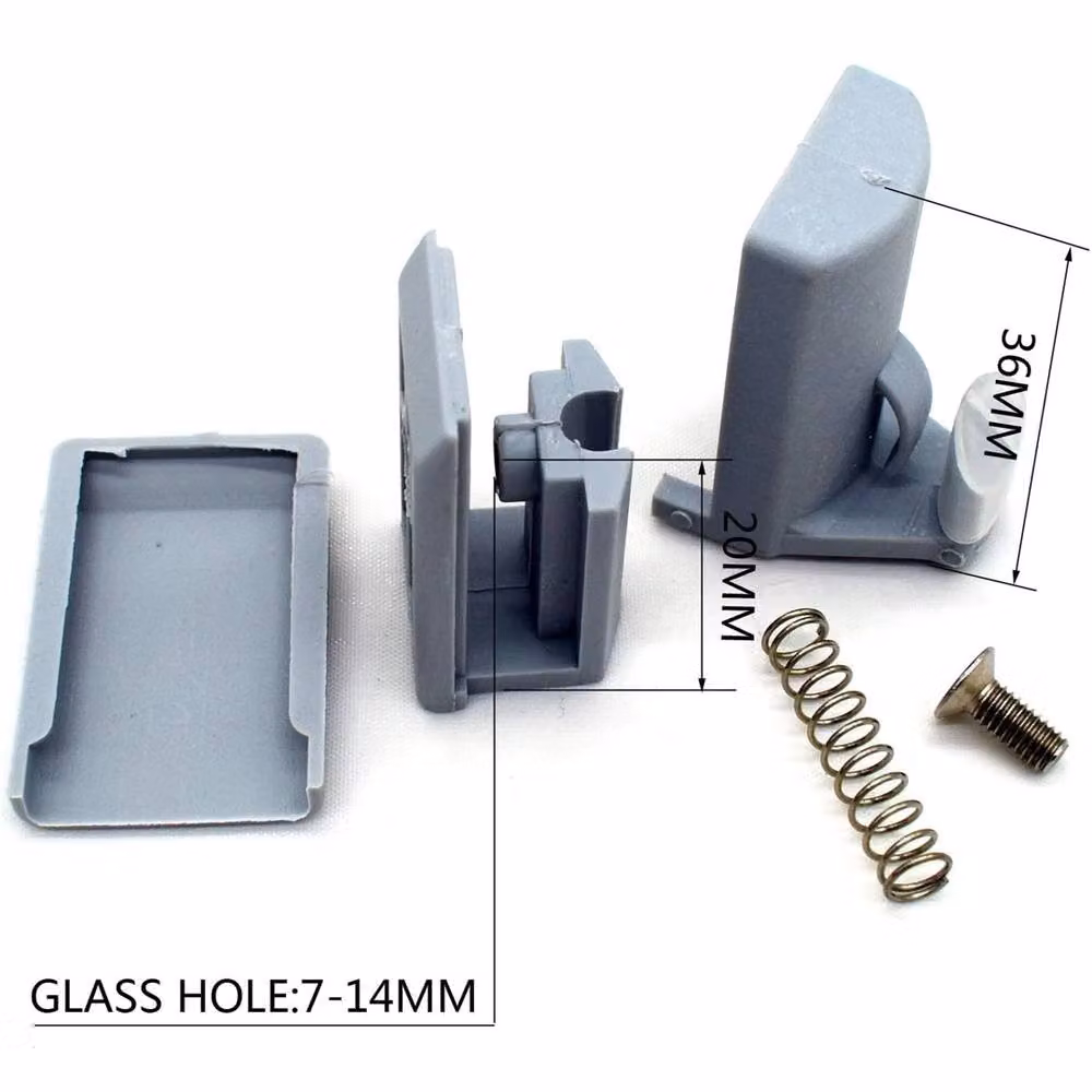 Nordara 2-Piece Grey Bottom Shower Door Hooks, Guides, Rollers and Runners – 2