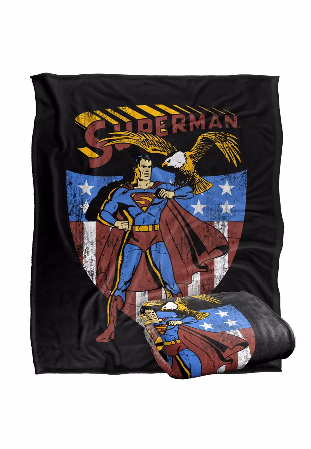 Warner Brothers Superman Officially Licensed Silky Touch Super Soft Fluffy Throw Blanket, White, W: 152 cm, D: 127 cm – 2