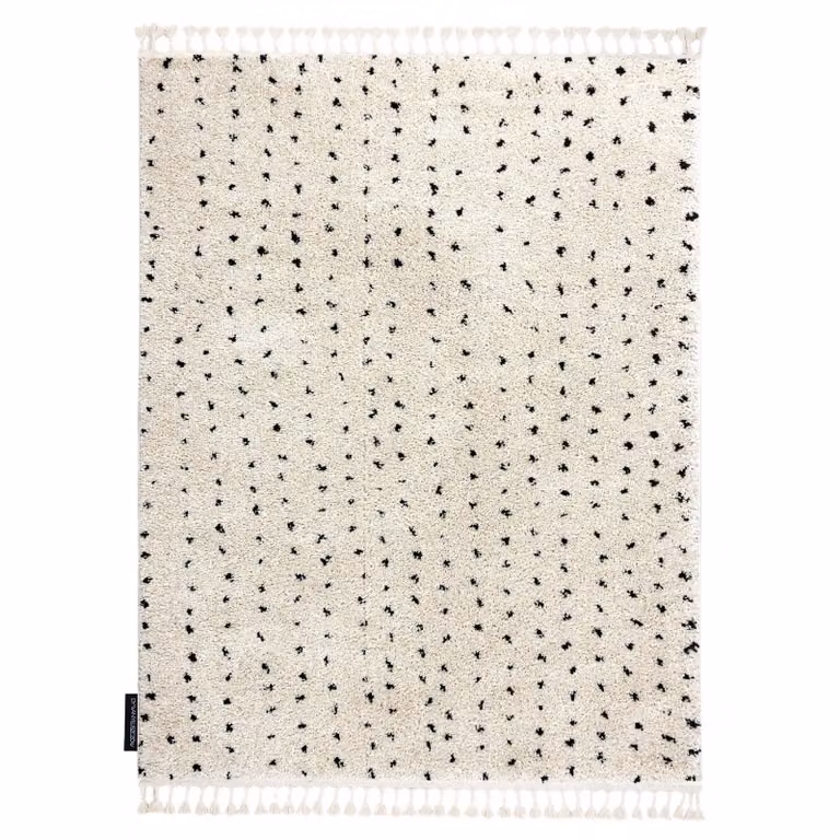 RugsX Berber Geometric Boho Rectangular Rug in Yellow and Grey, W: 80 cm, L: 150 cm
