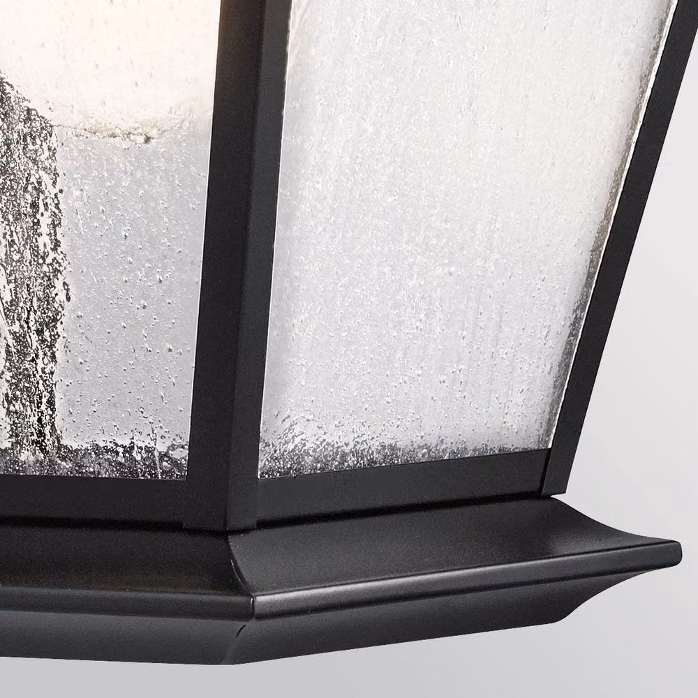 Netlighting Mount Vernon Large Black Wall Lantern with Transparent Glass IP44 – 3
