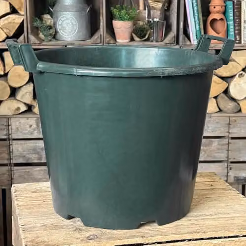 YouGarden Set of 3 Green Heavy Duty 30L Plastic Plant Pots, 40cm Diameter – 2