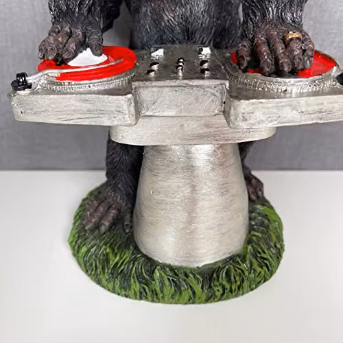 Gifts Direct 2 U DJ Pete Kong Novelty Gorilla Ornament in Black and Multicolour Plastic, Height: 27 cm – 4