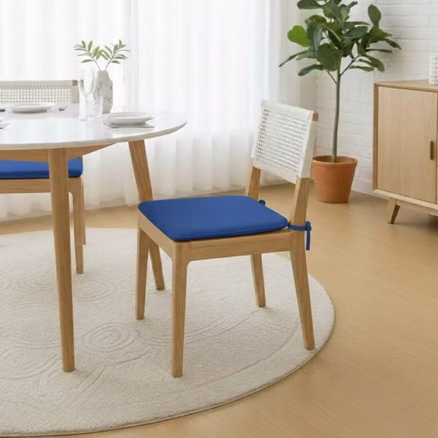 Snug City Blue Foam Seat Pad with Ties for Dining and Kitchen Chairs – 1