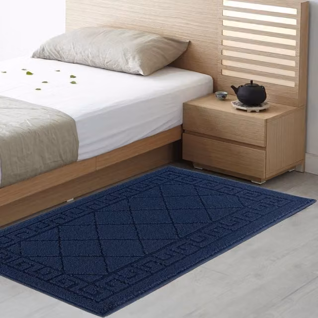 Smart Living Tribela Non-Slip Gel Door Mat, Navy Blue, W: 60 cm, D: 110 cm