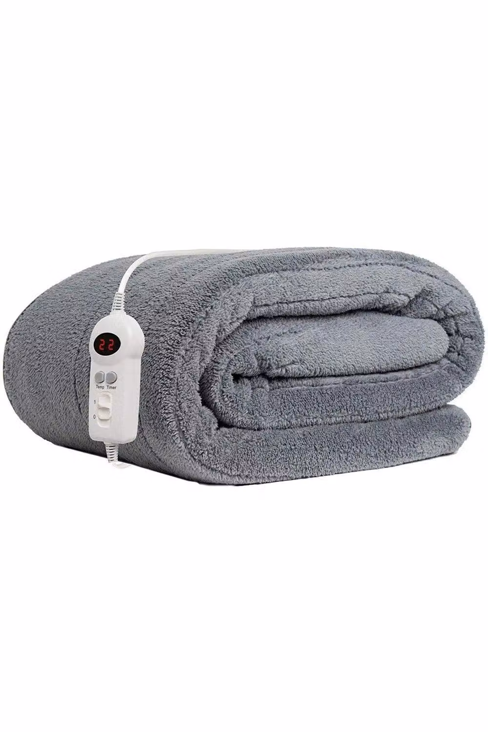 Sweet Dreams Grey Reversible Fleece Electric Heated Throw W/D/H: 200 x 130 cm – 2