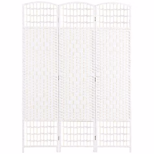 HOMCOM 3 Panel Folding Room Divider Privacy Screen, White, W/H: 120 x 170 cm